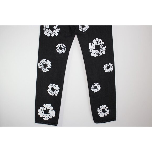 Levi's x Denim Tears Mens 34 x 34 Cotton Wreath 501 Jeans F1300 - Picture 6 of 13